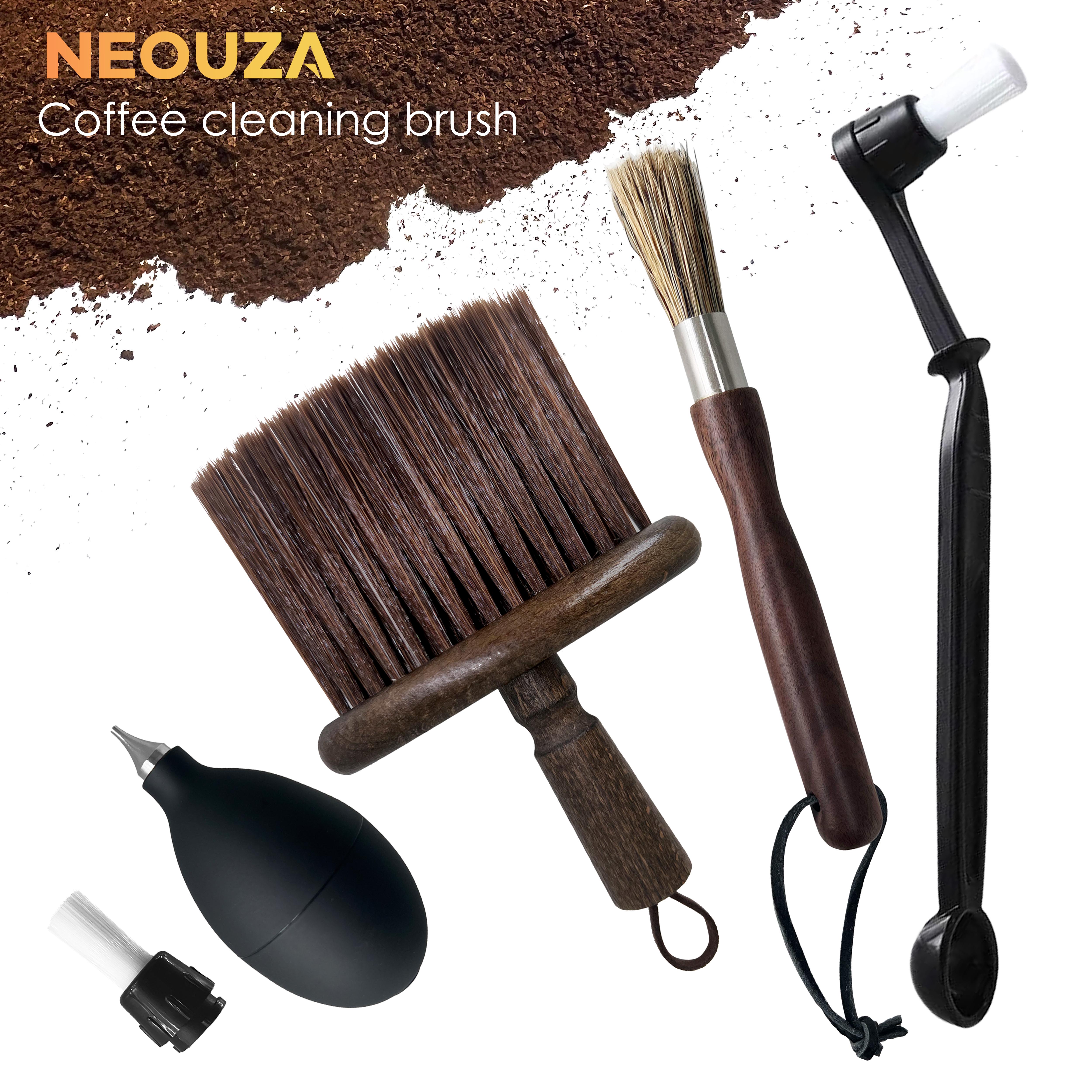 Neouza Máy pha cà phê Espresso Bộ dụng cụ vệ sinh-bàn chải để pha đầu nhóm, máy xay và thanh cà phê, Máy thổi khí