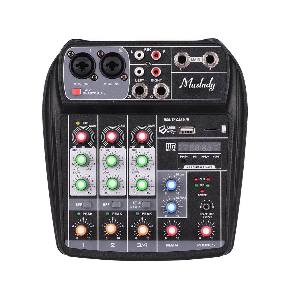 Mixers Audio 4 Channel Mixer, Dj Mixer Board Mixer Audio Bluetooth MP3