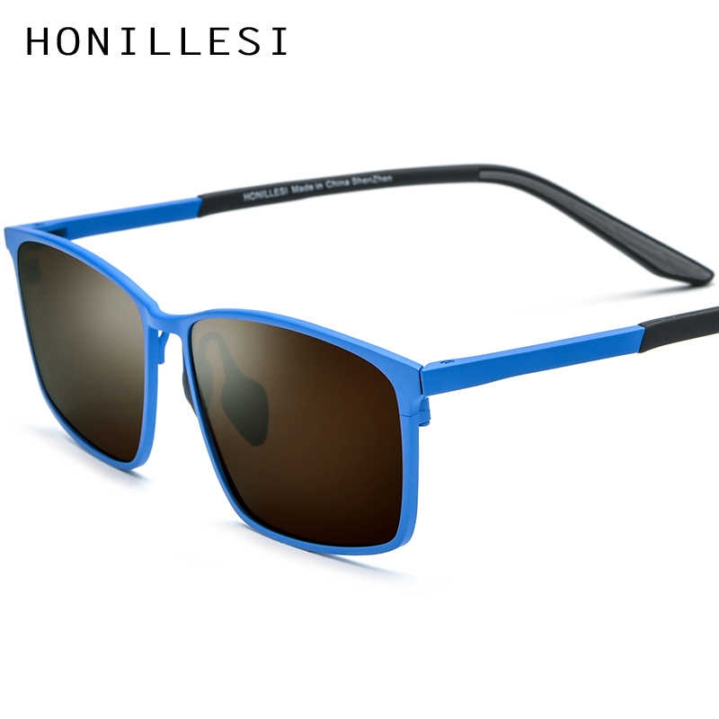 HONILLESI Pure Titanium Polarized Sunglasses Men 2024 Fashion Retro Square High Quality UV400 Sun Glasses Women Shades H7303T