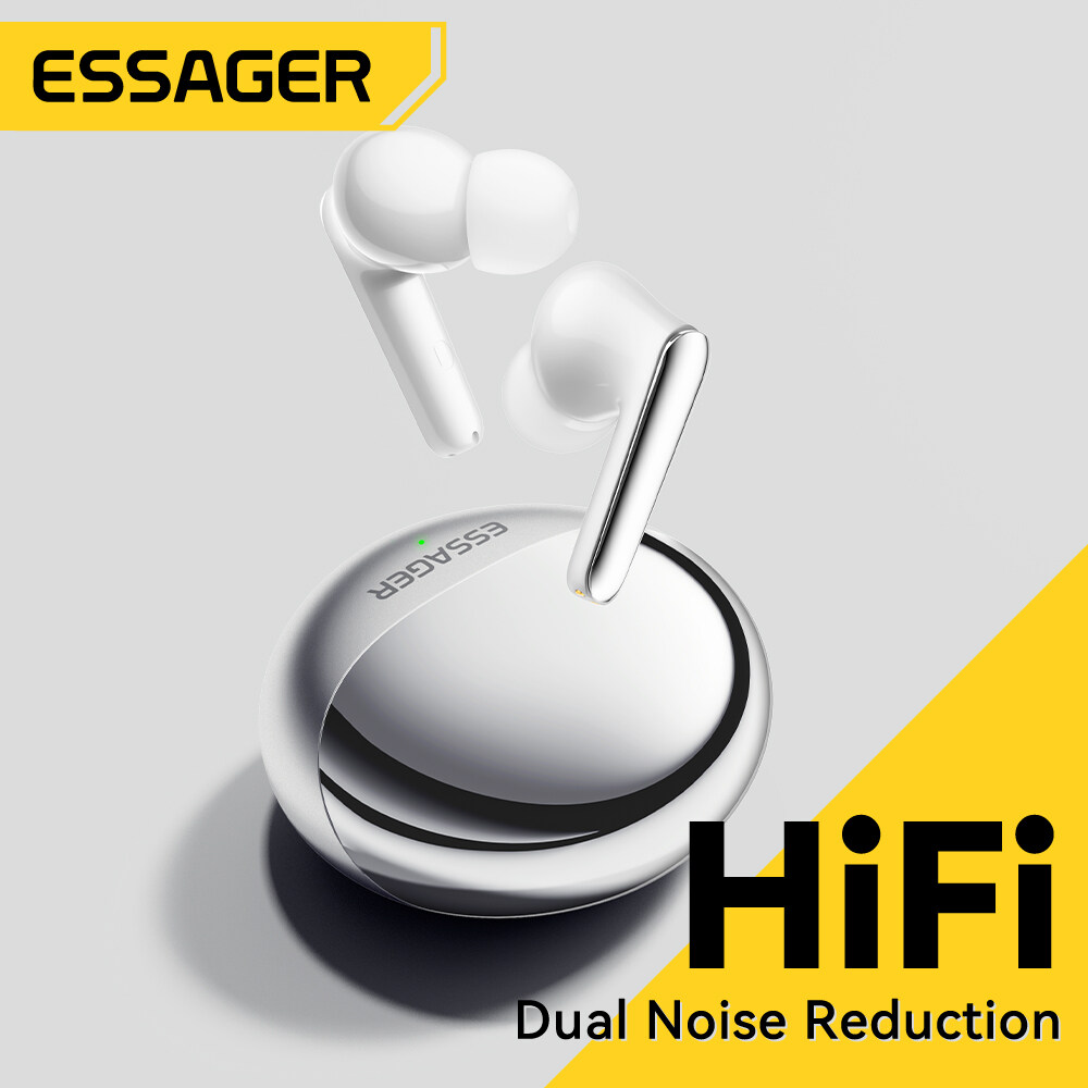 Essager Bluetooth v5.3 TWS Tai nghe không dây BT Hi-Fi Tai nghe âm thanh nổi ANC + enc giảm tiếng ồn