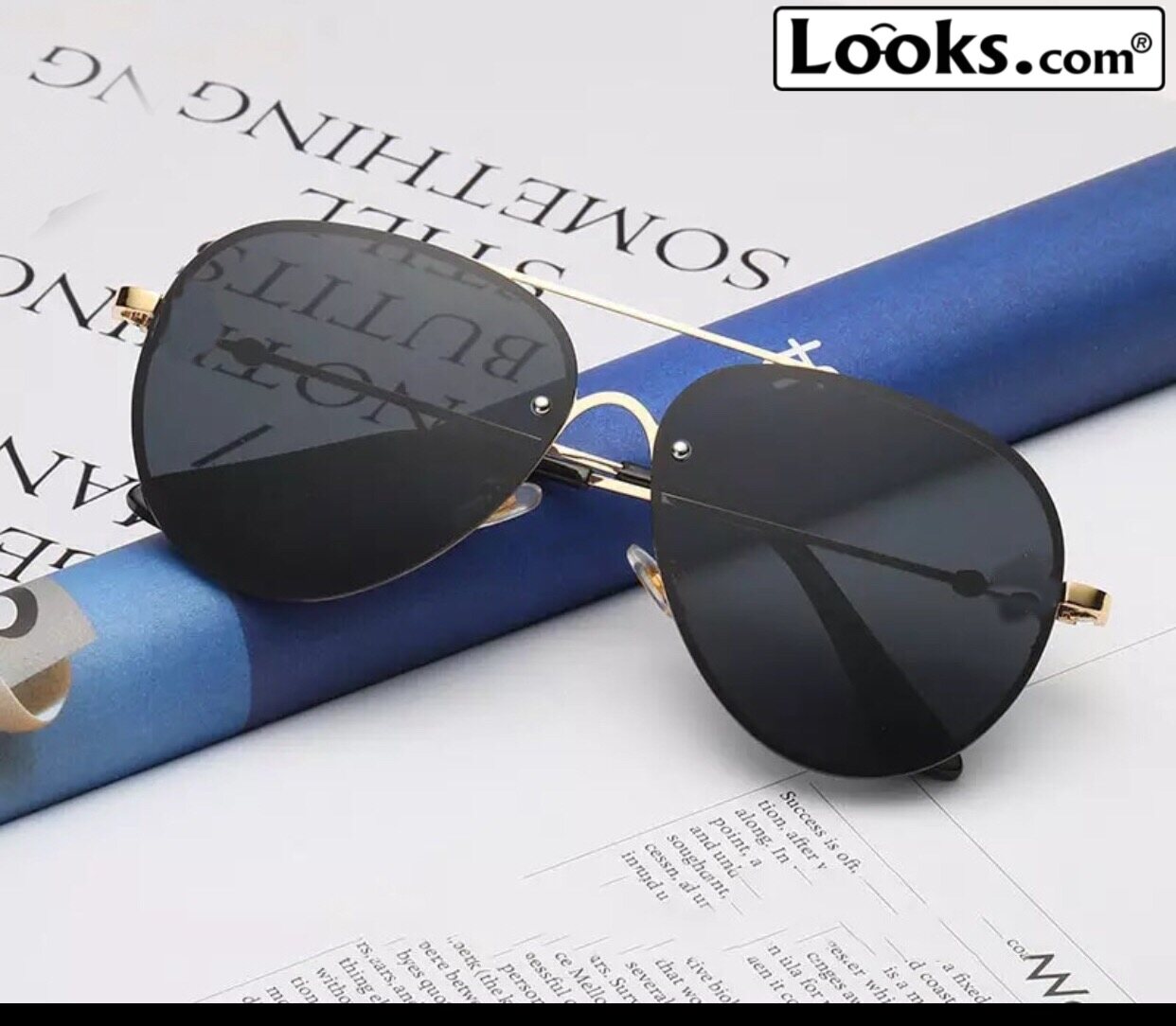 black flat aviator sunglasses