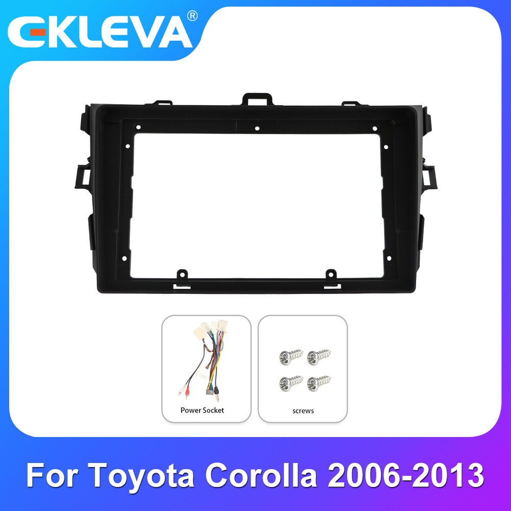 EKLEVA 9" 2 Din Car Radio Fascia Panel Dash For Toyota Corolla E140 / 150 2007 - 2013 Mounting Installation Trim Kit Frame Bezel ราคา 534 บาท*ส่งฟรี