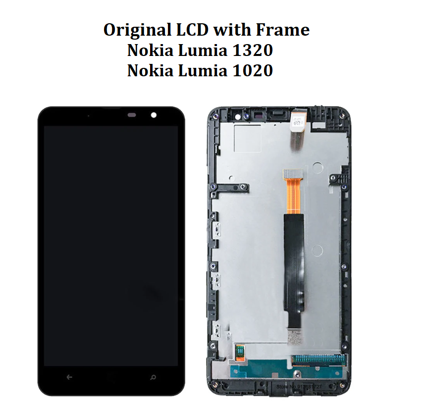 LCD gốc với khung cho Nokia Lumia 1020 1320 Màn hình LCD với bộ bảng điều khiển Mặt kính màn hình cảm ứng