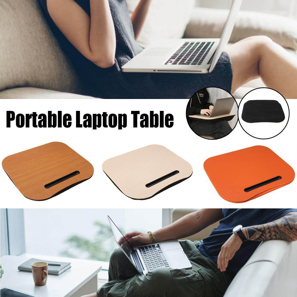 Portable Laptop Table Knee Lap Desk Pillow Cushion Phone Computer