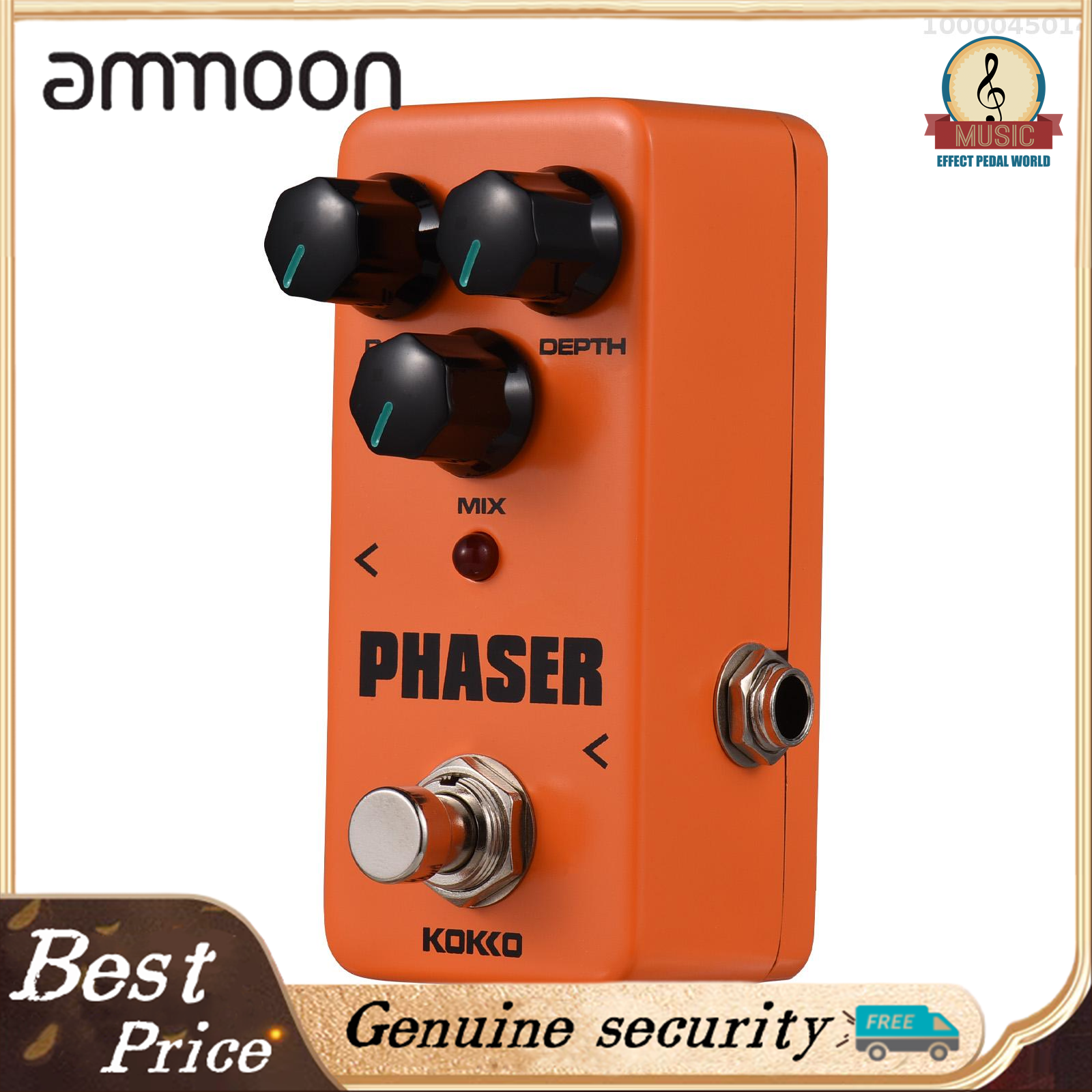 KOKKO เอฟเฟคท์กีต้าร์ไฟฟ้า FPH2เฟสเอฟเฟกต์กีตาร์พกพาเอฟเฟกต์กีต้าร์ไฟฟ้าสายเดี่ยวขนาดเล็กแบบแอนะล็อกพร้อมอัตรา/ความลึก/ผสม3ลูกบิดควบคุมบายพาสที่แท้จริงสำหรับกีตาร์ไฟฟ้ากีต้าร์ไฟฟ้าเฟส ราคา 1,050 บาท*ส่งฟรี
