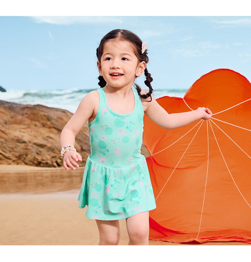 balabala Kids Swimsuit Quick-Drying Sunscreen Wetsuit For Girl 2025 New Summer Fashionable · v2