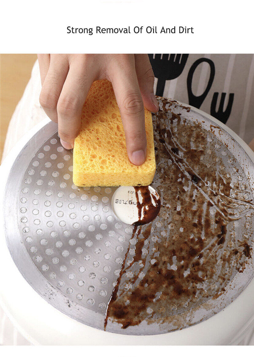 Miếng Bọt Biển Cotton Dạng Bột Gỗ Tầm Nhìn Miếng Bọt Biển Lau Rửa Chén Miếng Bọt Biển Lau Ma Thuật Nồi Lau Nhà Bếp Dụng Cụ Khử Nhiễm Và Thấm Nước Vải Làm Sạch