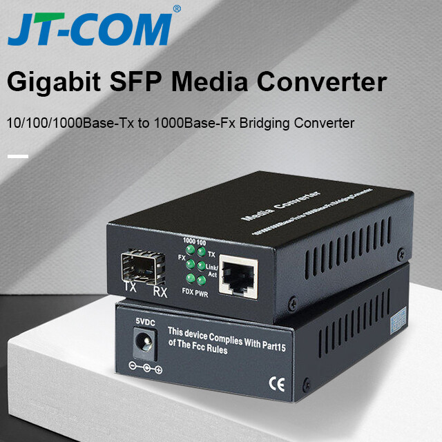 JT-COM Gigabit SFP Media Converter Transceiver with SFP Module 5KM 1000Mbps Fast Ethernet RJ45 to Fiber Optic switch 2 port SC Single Mode Giá 545,503 Đồng*Miễn phí vận chuyển