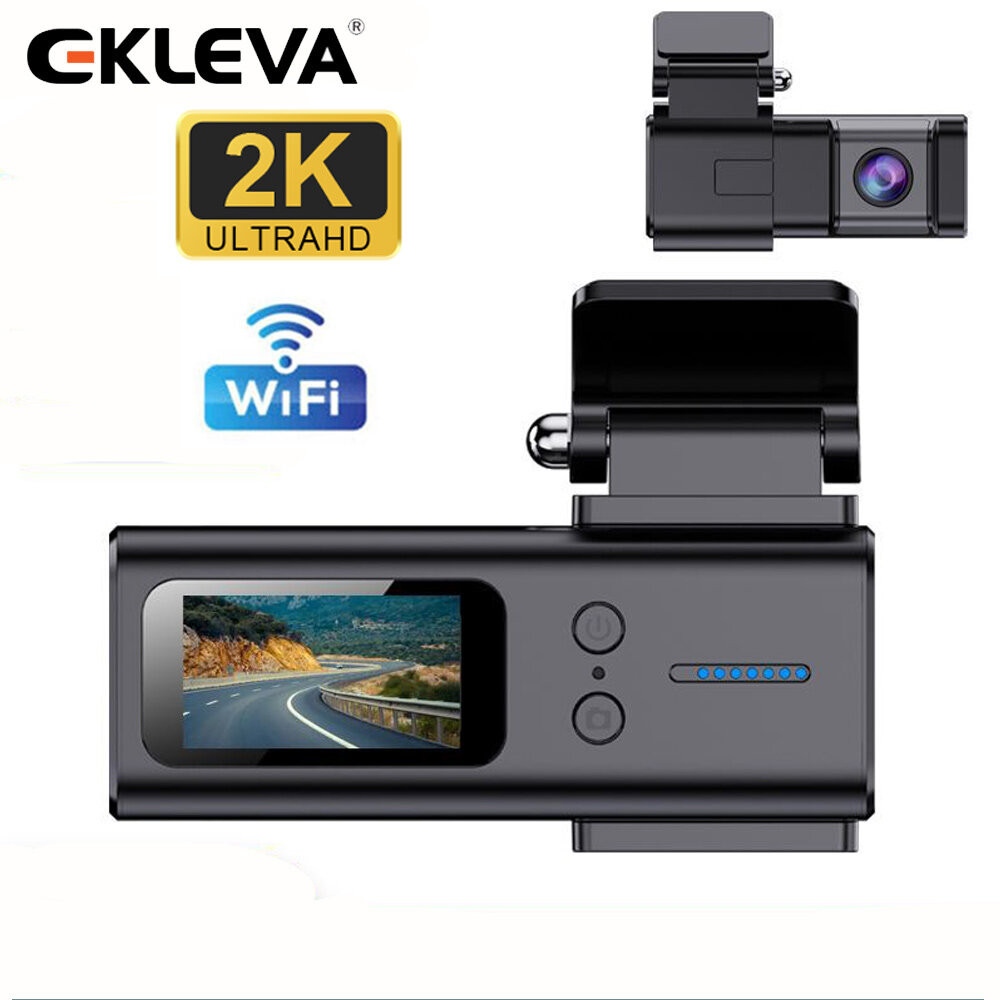 Ekleva 1.5 inch IPS DVR Wifi Dash Cam 2K Mini ẩn Camera ô tô 2304 * 1296psupporrs nhìn trong đêm 24h ghi lặp lại thiết bị ghi hình xe ô tô