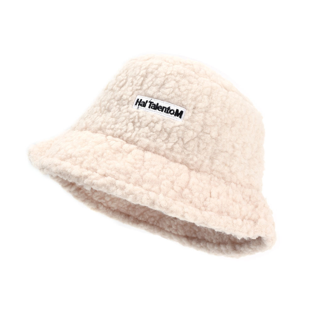 【♡Lovely girls house♡】Korean Style Unisex Bucket Hat Graffiti Solid Fishing Fisherman Hat Autumn Winter Lamb Wool Outdoor Warm Panama Cap for Women 2021 - 6