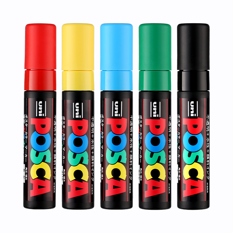 1pcs Uni posca đánh dấu | PC-17K Pop Áp phích sơn nền nước quảng cáo graffiti đánh dấu bút họa cụ
