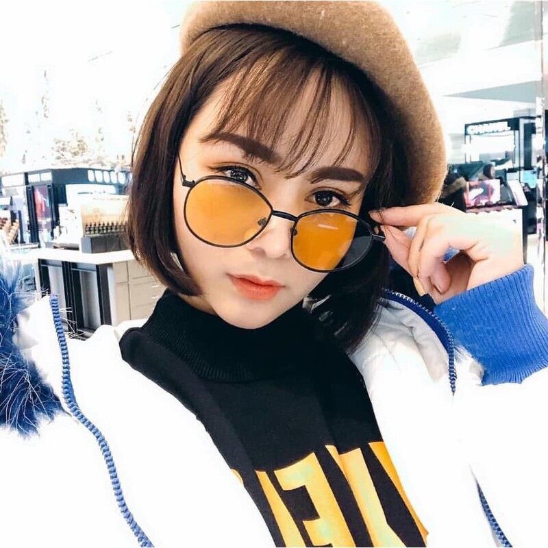 Mắt kính UNISEX GM BAGUETTE vàng cam cao cấp Hàn Quốc