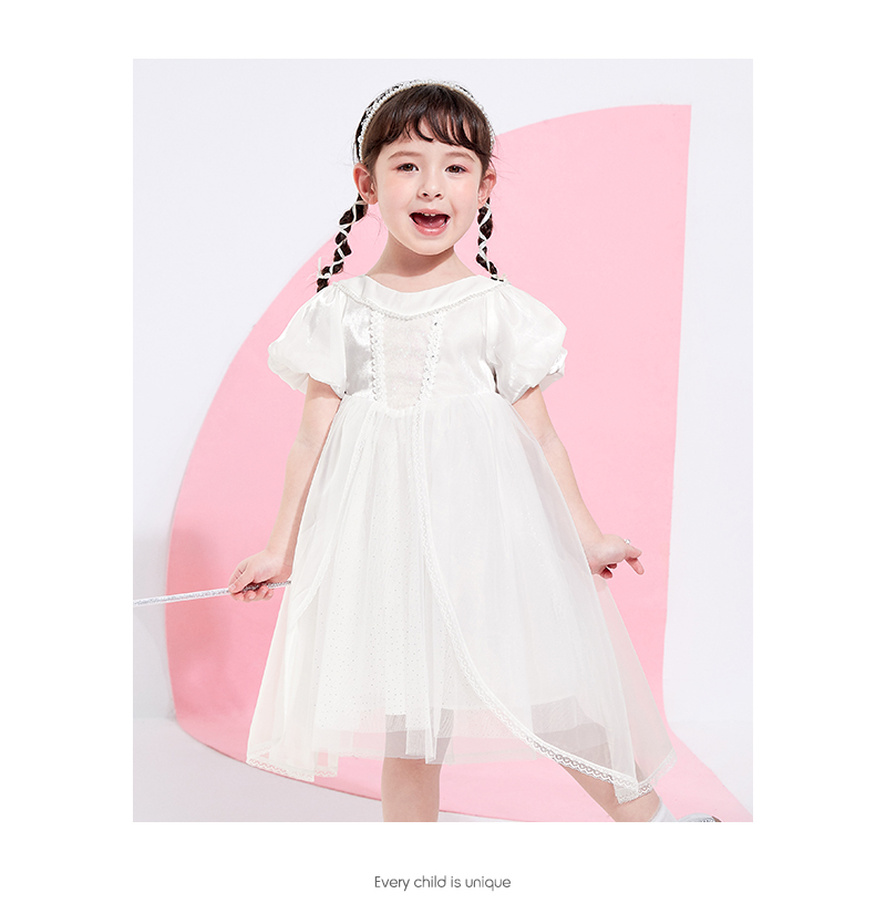 バラバラ 子供服 ベビードレス 小さな子供用ドレス 子供用プリンセスドレス 女の子 夏用 ネットドレス 外国製 スイート