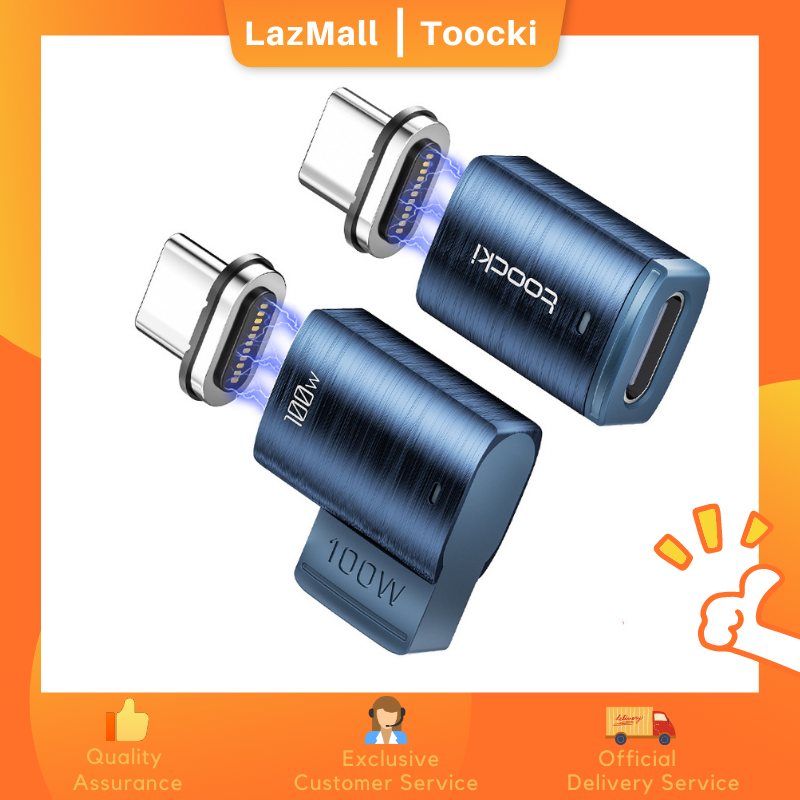 Toocki bộ chuyển đổi từ tính type c sang usb 100 2.0 w bộ chuyển đổi otg usb c cho macbook samsung s20 huawei đầu nối usb c otg