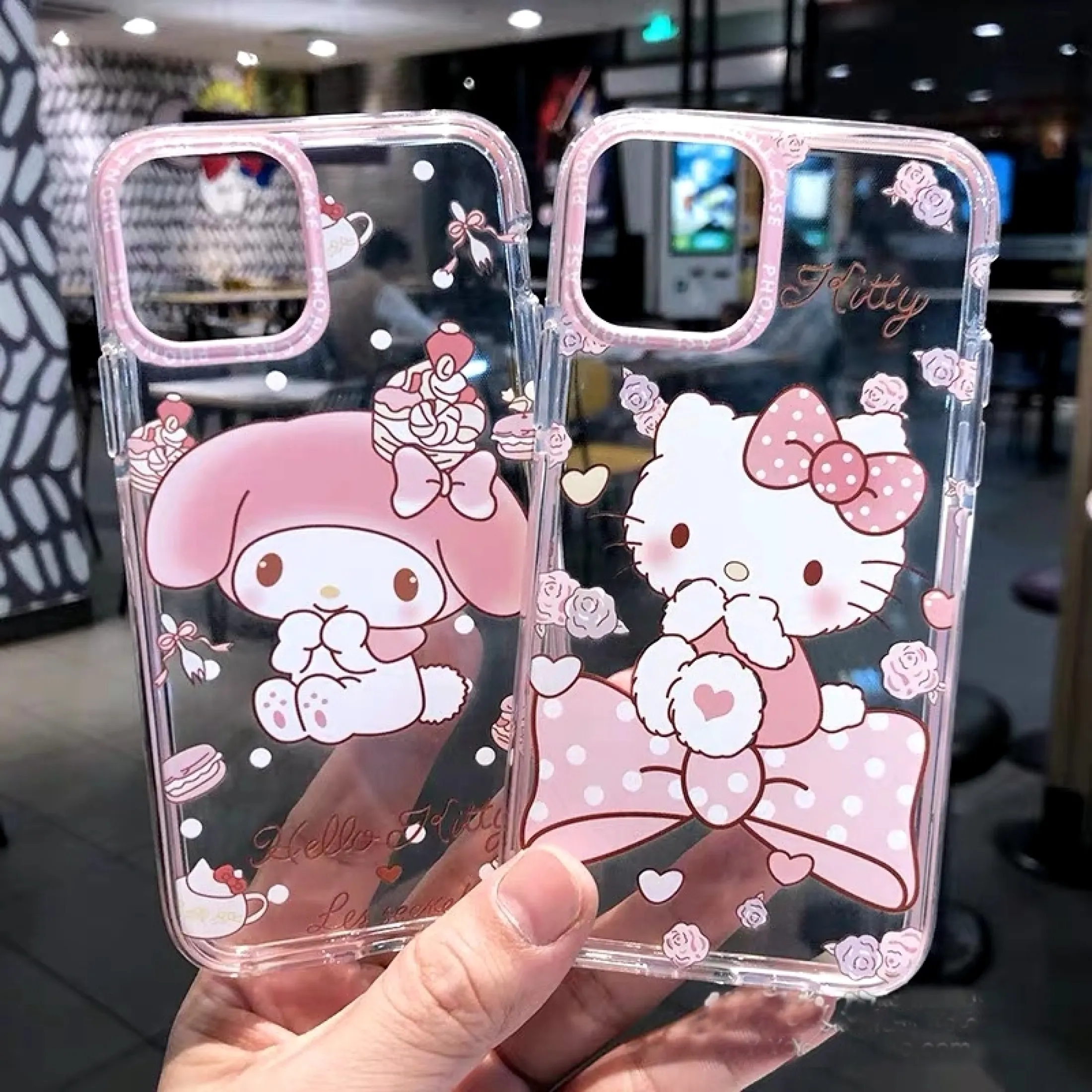 Cartoon Cute My Melody Hello Kitty Mobile Phone Case For Iphone 12 Pro Max Case 12 Mini 11 Pro Max Case 8 7 Plus Soft Phone Back Cover For Iphone X Xr