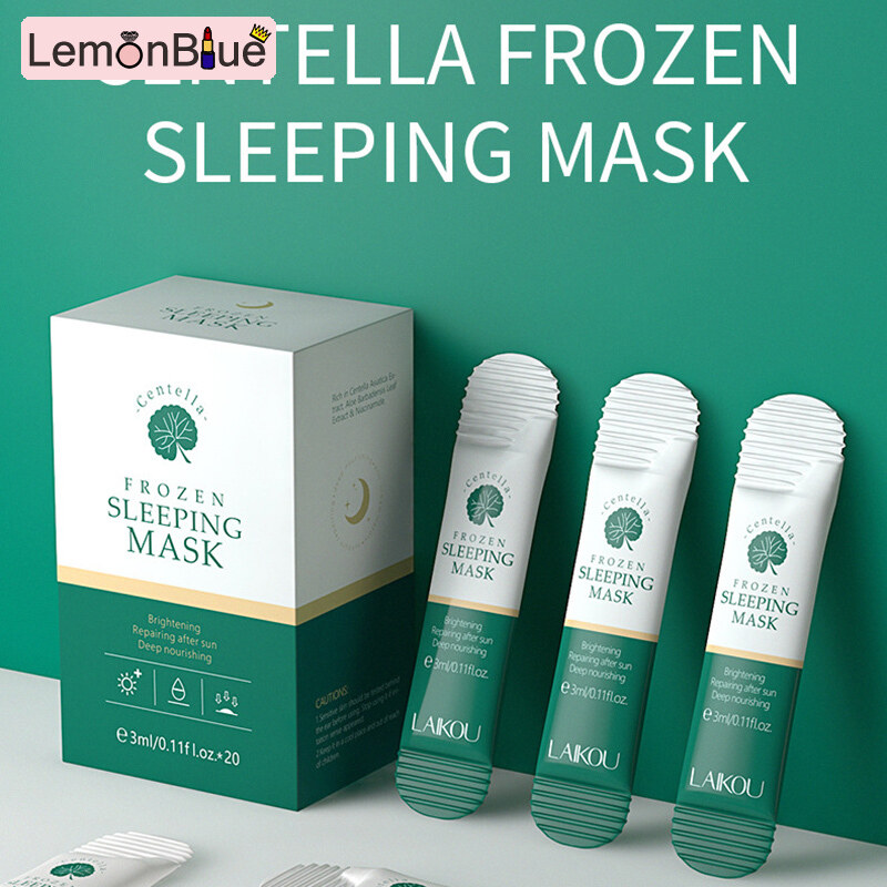 Gambar LemonBlue Centella Moisturizing Sleeping Facial Masks 20PCS Deep Nourishing Repair After Face Skin Care Masque Moisturizing 20PCS Deep Nourishing Repair After Sun Exposure Centella Sleeping Facial Masks
