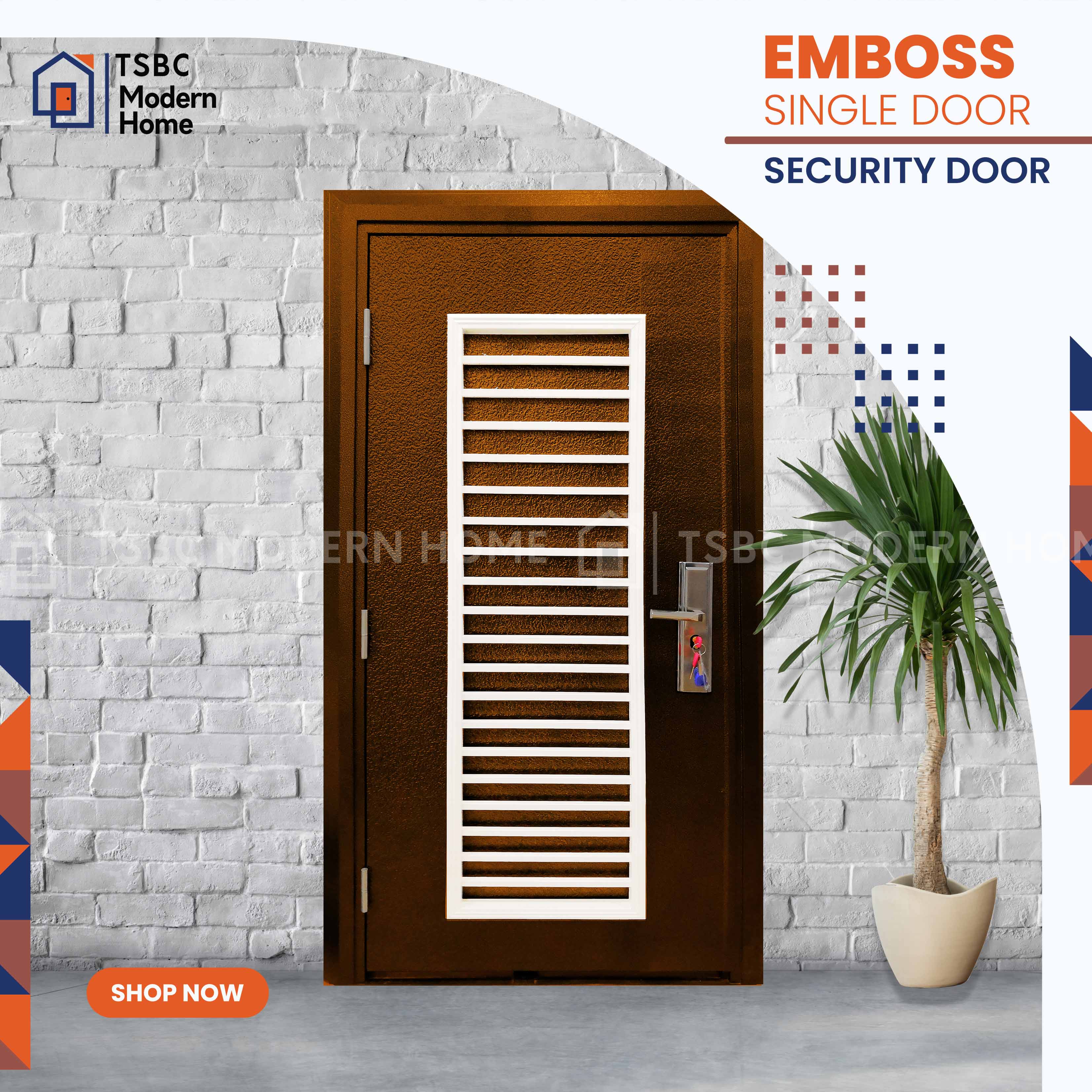 TSBCMODERNHOME Lowest Price Security Door (Single Door) With 10 Locks (ZONE 1 - KLANG VALLEY AREA ONLY)