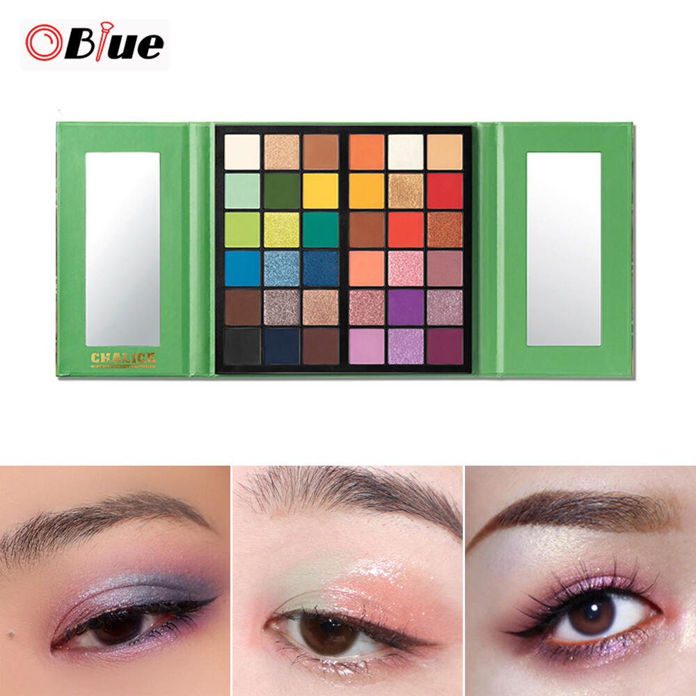 Gambar OBlue 36 Color Eyeshadow Palettes Matte Glitter Highly Pigmented Waterproof Eye Makeup Durable Eye Shadow Non Flying Powder Smooth Easy Color Cosmetic Tool For Women Girls