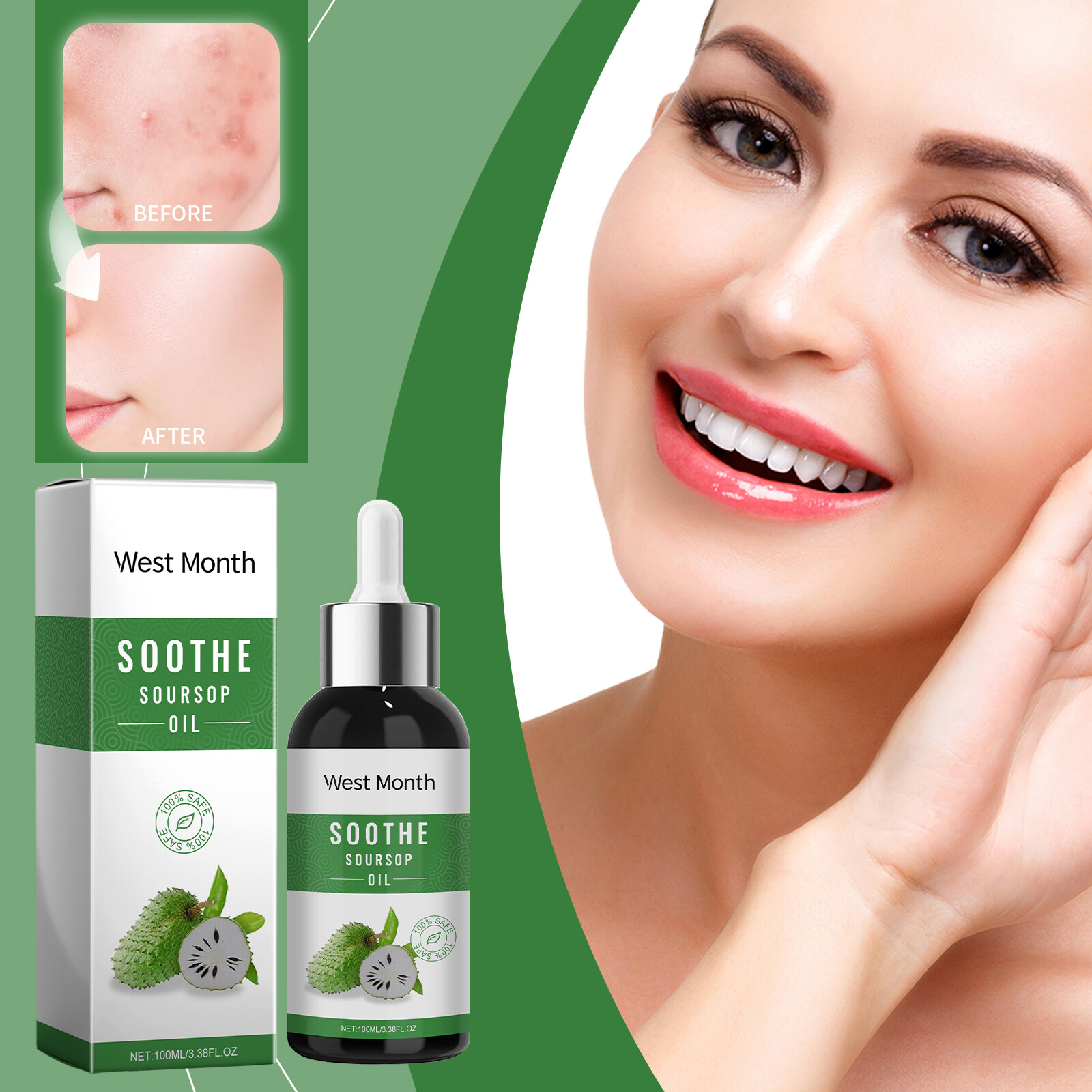 Tây & tháng chăm sóc da Essential dầu làm dịu và cải thiện kết cấu da làm giảm khô dưỡng ẩm nuôi dưỡng và làm ẩm