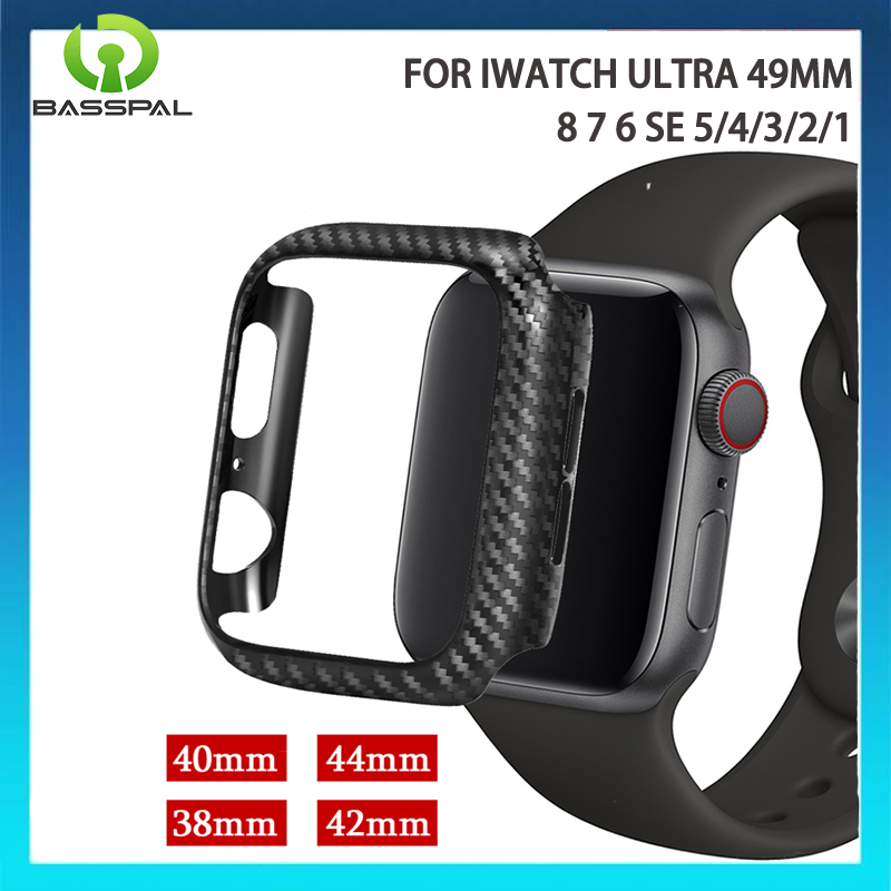 Ốp sợi Carbon cho Apple đồng hồ siêu 49mm Ốp lưng 42mm 44mm 38mm 40mm 41mm 45mm Ốp siêu mỏng bảo vệ Ốp lưng cho i Watch Series 8 7 6 SE 5 4 3 2