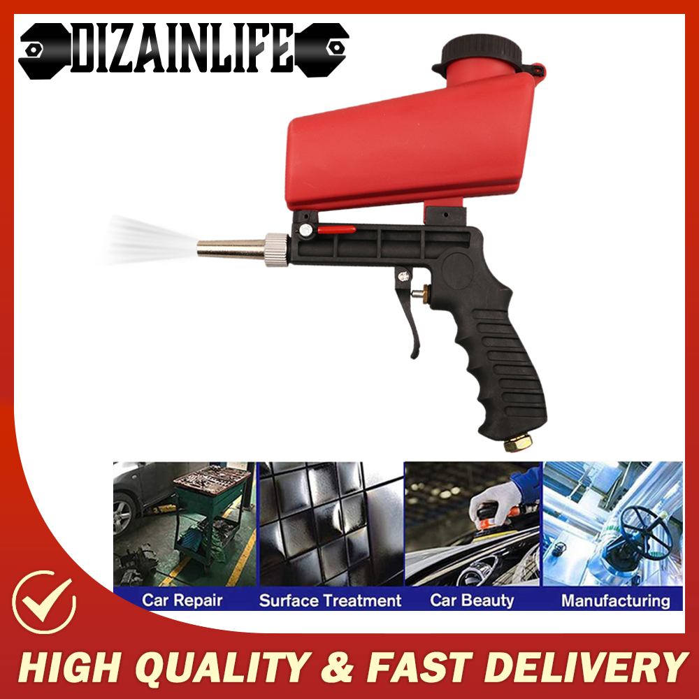 DIZAINLIFE Súng Phun Cát Điều Chỉnh Được Súng Phun Cát Tiện Dụng 90 Psi Máy Phun Sơn Bộ Súng Phun Cầm Tay Nhỏ Bằng Khí Nén Trọng Lực