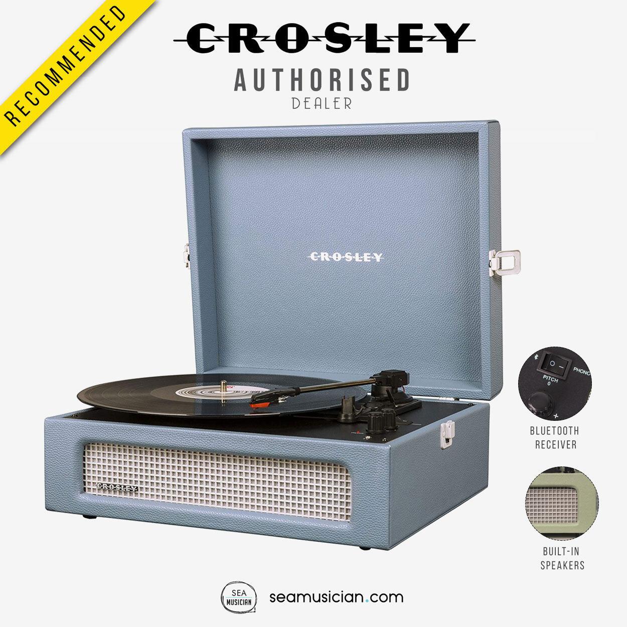 crosley cr8017a voyager portable turntable