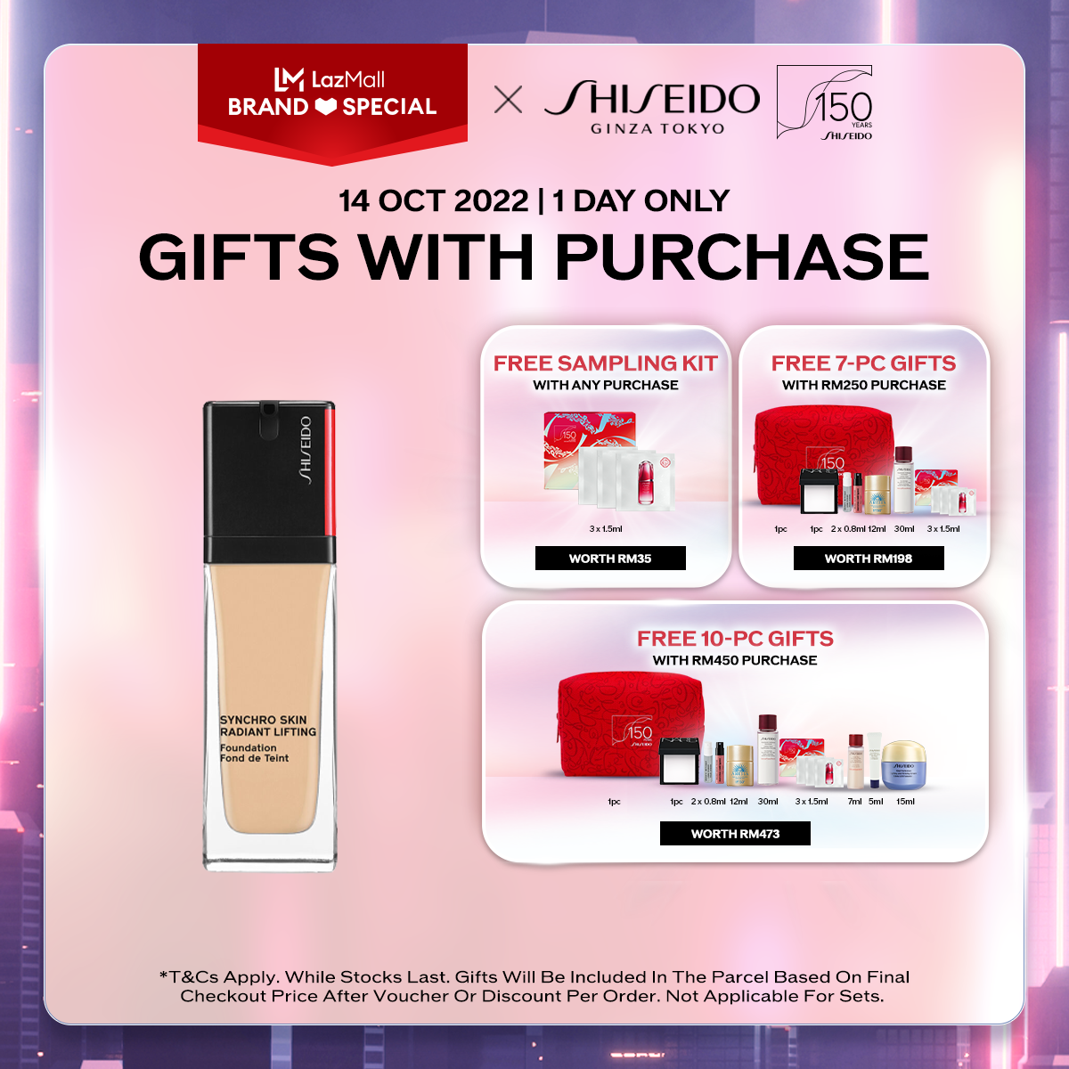 Gambar Shiseido Synchro Skin Radiant Lifting Foundation