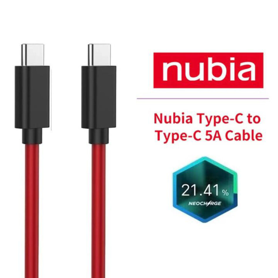 【1.5M 】Original ZTE Nubia RedMagic 120W 5A Type-C To Type-C Fast Charging Gaming Data Cable for Nubi