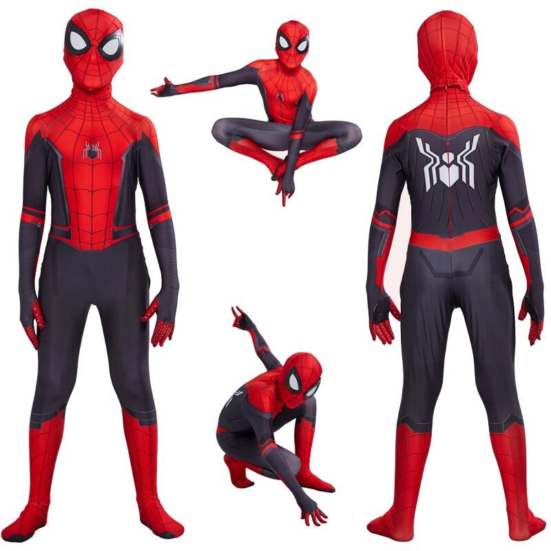 bộ áo liền quần hóa trang nhân vật spiderman phong cách far from home cho các bé - intl 4