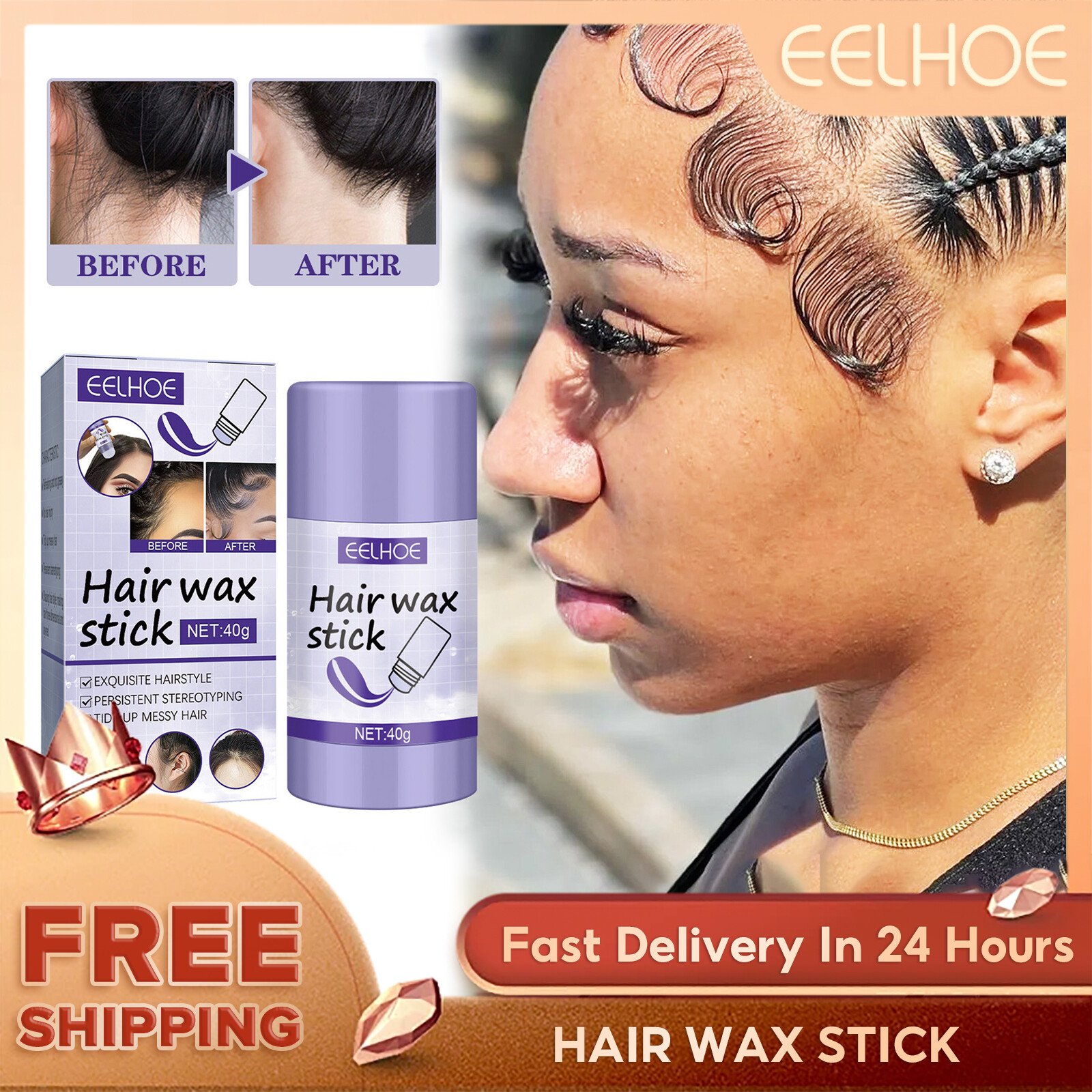 Eelhoe sáp vuốt tóc gãy cho nữ sáp vuốt tóc giữ nếp lâu dạng gel gel tạo kiểu tóc xoăn cứng cố định dạng sáp vuốt tóc hoàn hảo sáp vuốt tóc tạo kiểu tóc dễ làm mượt tóc cho tóc giả