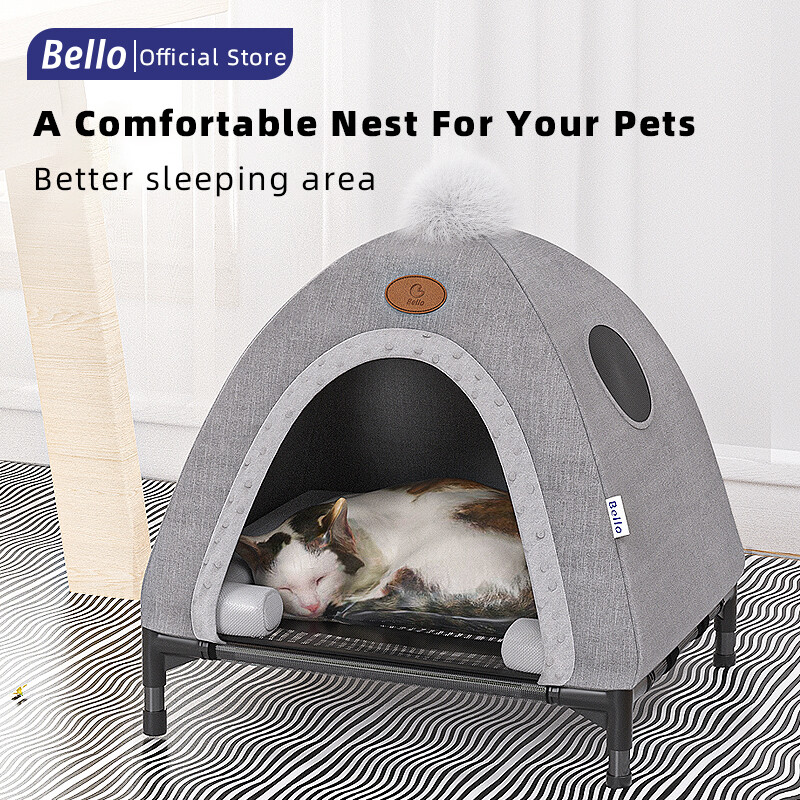 Bello Pet Bed Cat Dog Tent Nest Semi Closed and Detachable All Seasons Universal Cool Summer and Warm Winter ราคา 2,999 บาท*ส่งฟรี