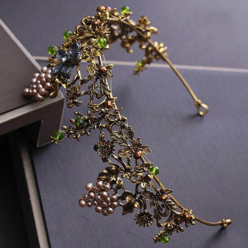 Forest Queen Goddess Tiara Fairy Crown Wedding Party Cosplay Headpiece Gift !