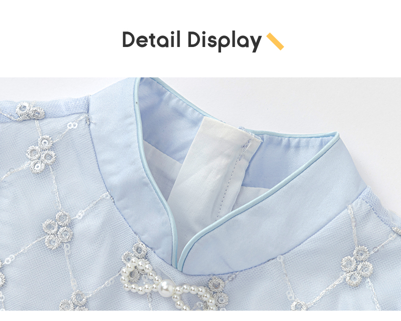 Vestido tradicional balabala para niña, vestido infantil 2025, nueva ropa de verano, vestido de chifón Cheongsam