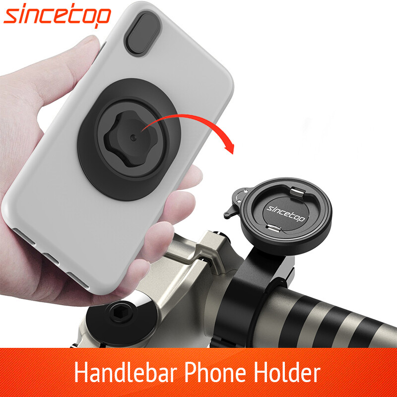 Sincetop - giá đỡ điện thoại cho xe đạp, giá đỡ điện thoại di động cho xe đạp với bộ chuyển đổi thông dụng, giá gắn tay lái xe máy phía trước cho xe đạp leo núi, xe tay ga, điện, xe đạp leo núi và xe đạp đường trườn