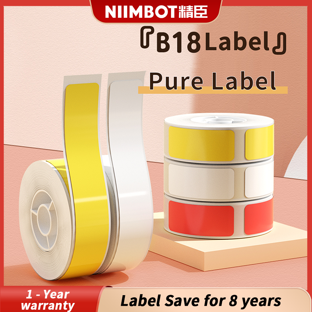 NIIMBOT B18 label printer waterproof oil-proof Self adhesive Three pet Thermal sensitivity Printing paper supermarket commodity Code printer Code paper switch key colour label Sticker waterproof Tag paper ราคา 159 บาท*ส่งฟรี