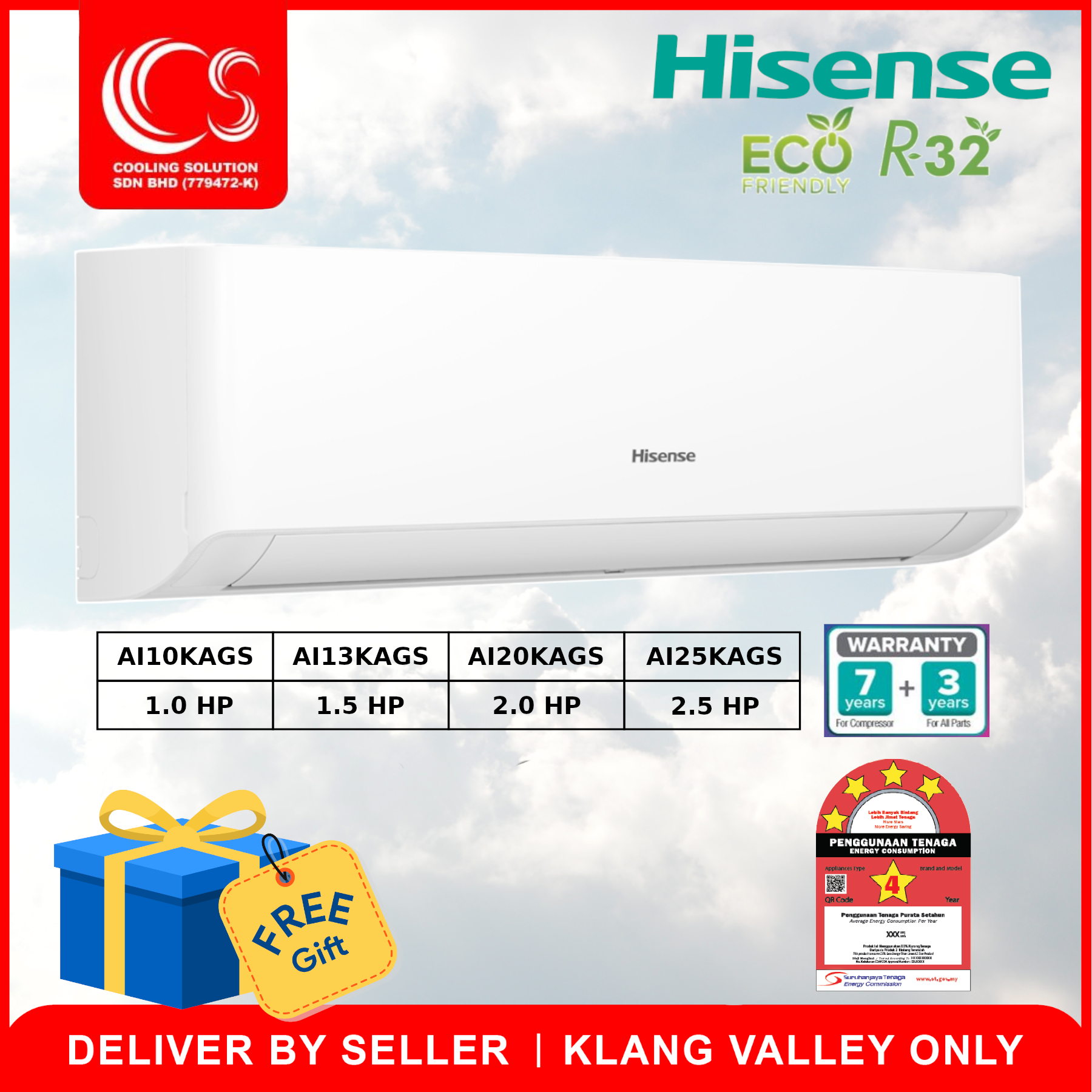 harga aircond hisense 1.5 hp inverter