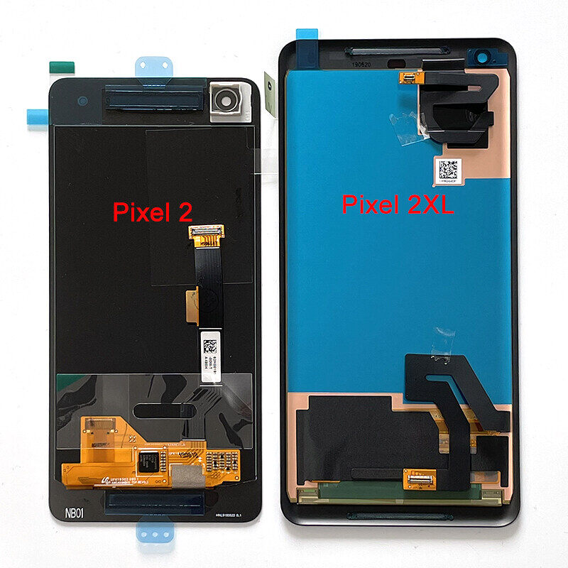 Ban đầu amoled 5.0 "cho google pixel 2 màn hình hiển thị lcd bộ số hóa màn hình cảm ứng p-oled 6.0" cho google pixel 2xl cho google pixel 2 lcd không có khung