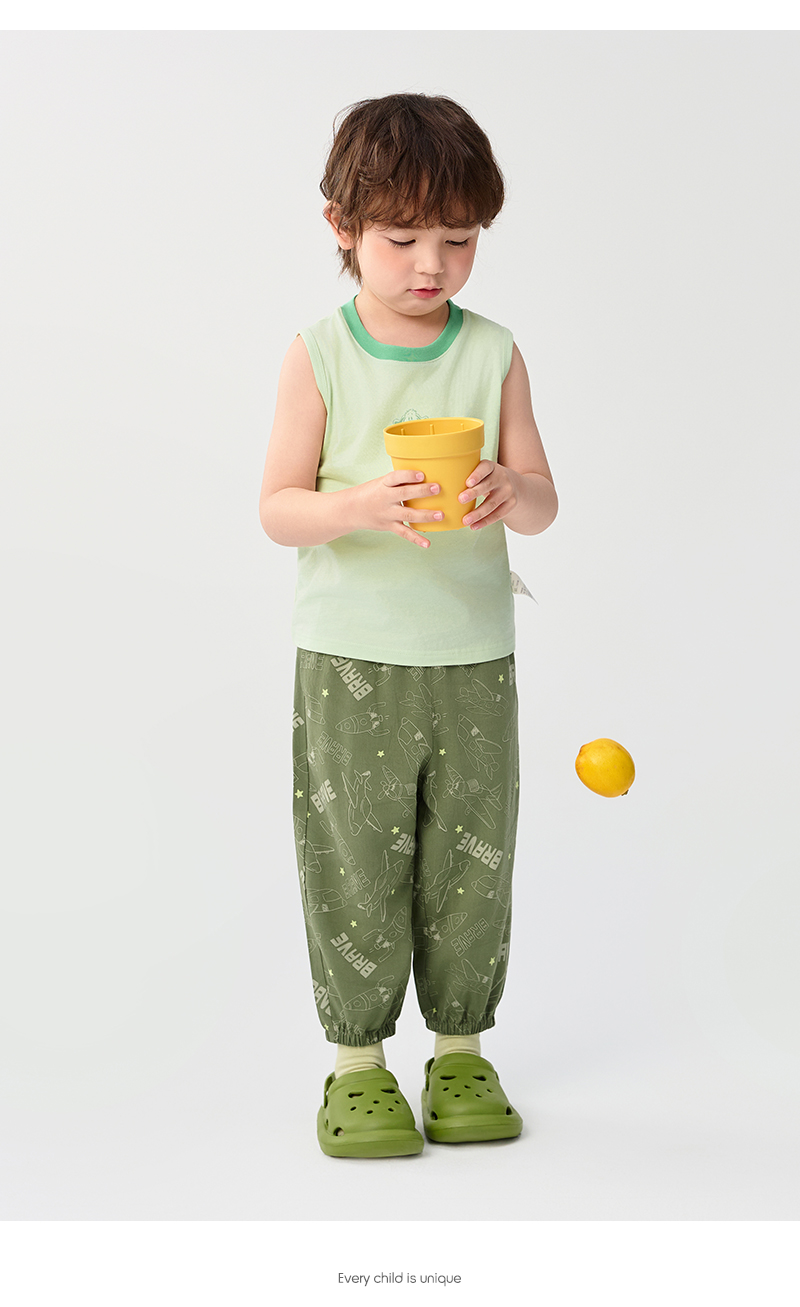 balabala Children Pants For Boy And Girl Summer Antimosquito Pants Little Kids Summer Breathable Outdoor Casual Pants · v4