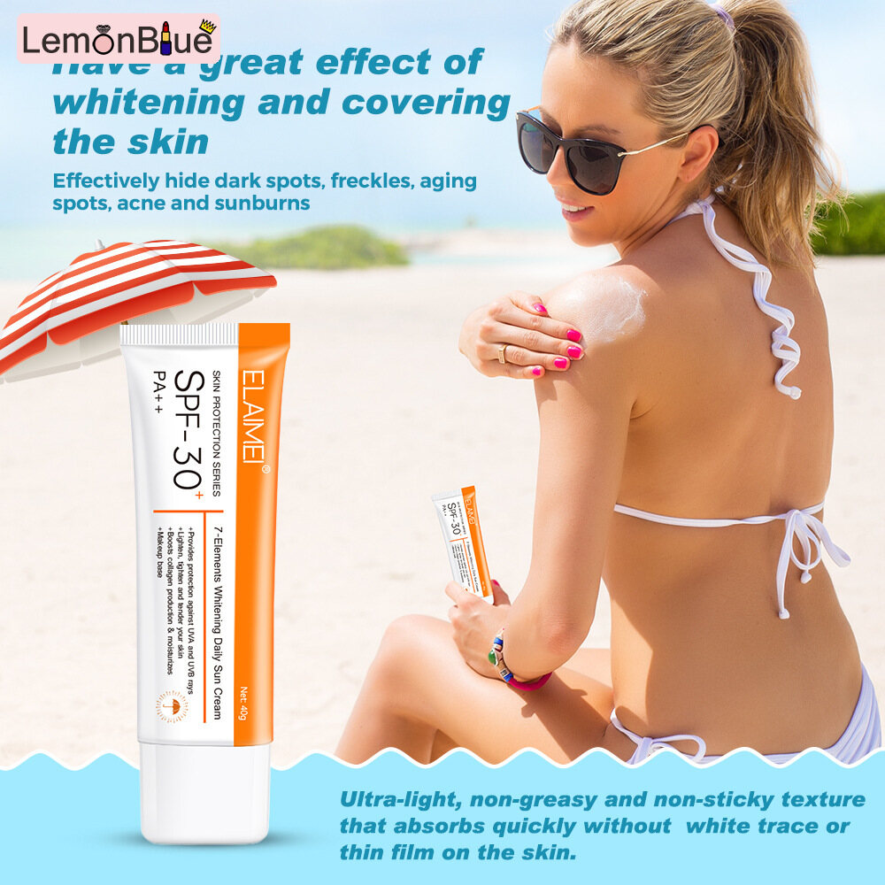 Gambar LemonBlue Face Body Anti UV Sun Cream SPF30 Non Greasy Sun Protection Sweat resistant SPF30 Non Greasy Sun Protection Sweat resistant   Extra Waterproof Face Body Anti UV Sun Cream Sunscreen Lotion