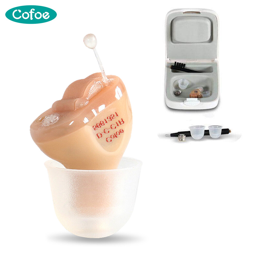 Cofoe Vô Hình Có Thể Điều Chỉnh Kỹ Thuật Số Máy Trợ Thính Khuếch Đại Âm Thanh Với Miễn Phí 3 Pcs Earplug