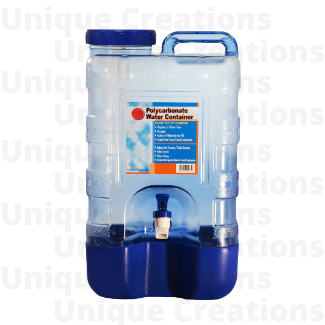 BPA Free Reusable Water Container Gallons (15 Liters Water Dispenser