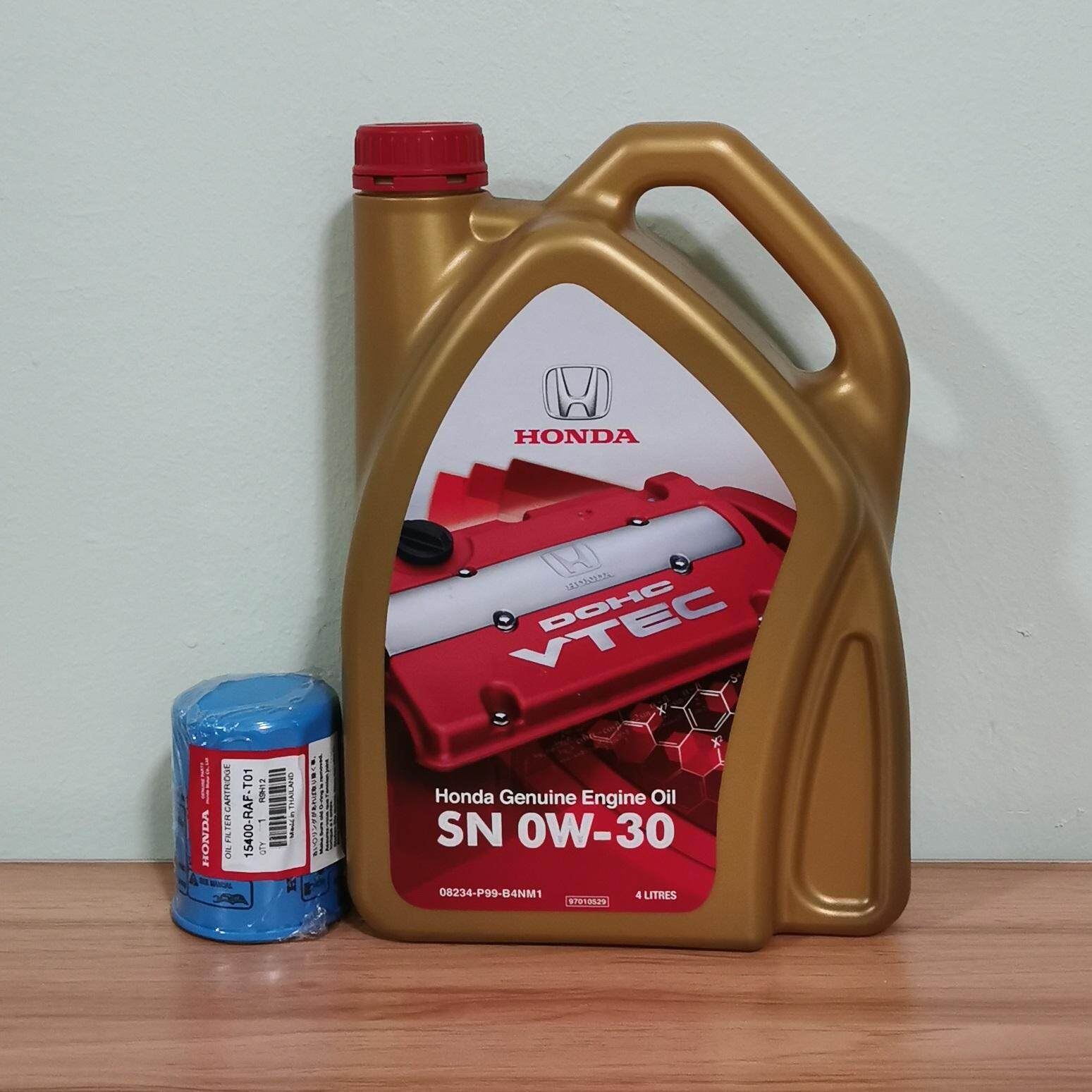 Honda Genuine Fully Synthetic SN 0W-30 Engine Oil + Honda Oil Filter