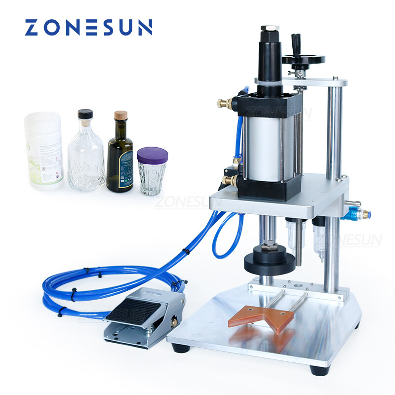 ZONESUN Pneumatic Wine Bottle Cork Pressing Capping Machine ZS-XG70ZC ราคา 13,649 บาท*ส่งฟรี