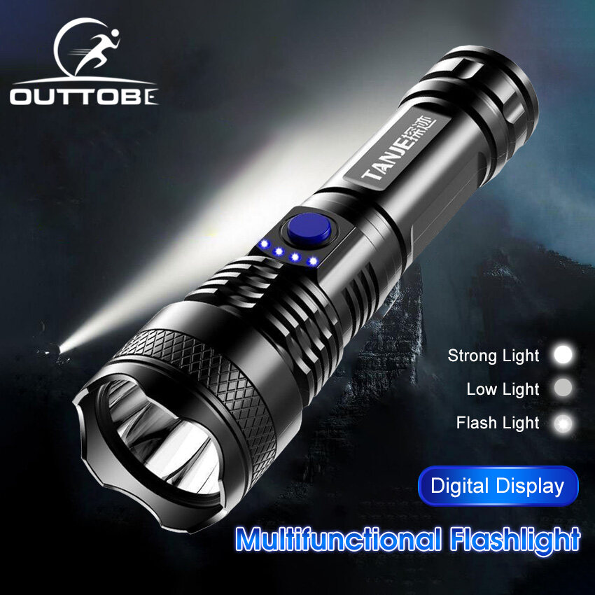 Outtobe Tanje Flashlight Torch Light Imitate P50 Strong Light Portable