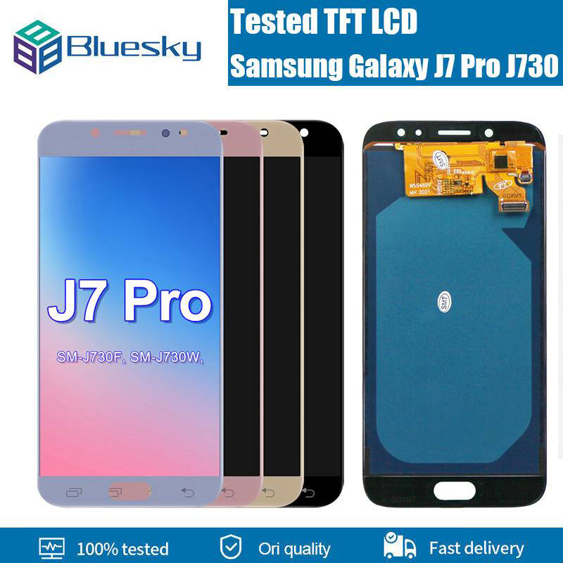 Thử nghiệm 100% cho samsung galaxy j7 pro 2017 j730 j730f màn hình lcd tft và bộ linh kiện số của màn hình cảm ứng bộ phận thay thế