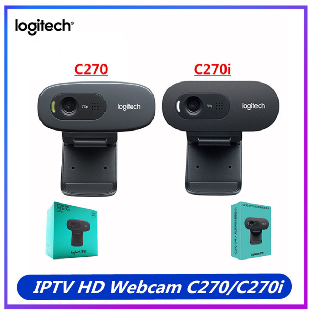Onefavor Webcam Logitech C270/C270i/C310 HD Video 720P Chính Hãng Camera Máy Tính Tích Hợp Mic USB2.0 USB 2.0 Cho Máy Vi Tính Máy Tính Xách Tay Gọi Video (Màu Đen)