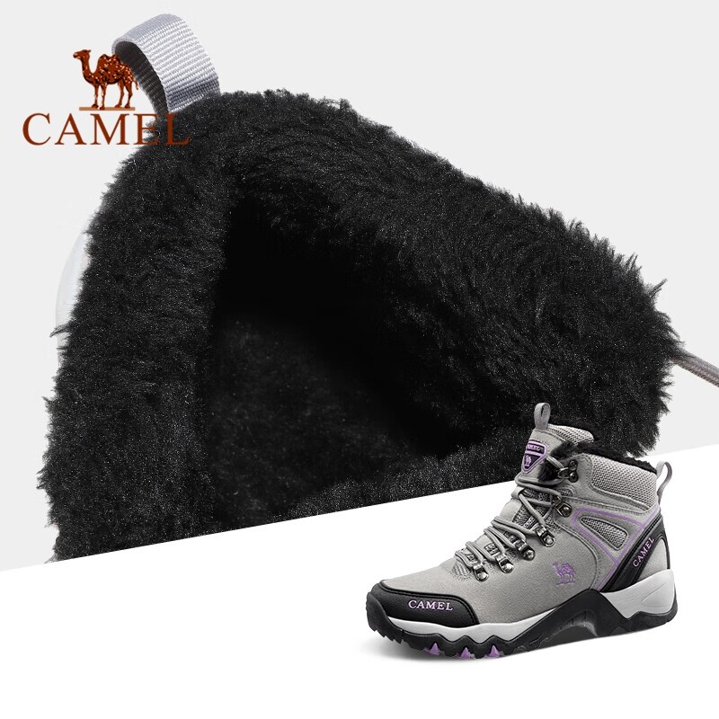 Cao cổ nữ Lạc Đà Bốt đi tuyết Giày đi bộ chống mặc trượt