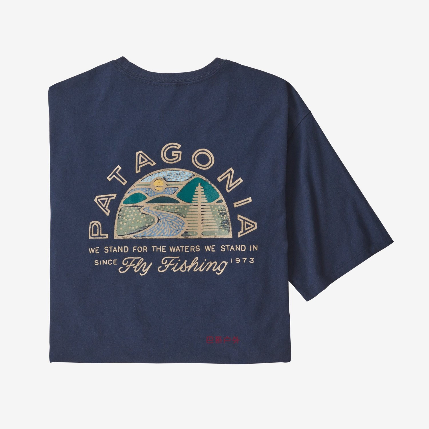 Pa nam crewneck cotton ngắn tay thường ngày Áo thun in hình