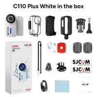 กล้องบันทึกการขับขี่รถจักรยานยนต์ SJCAM C110 Plus กล้องแอ็คชั่นขนาดเล็ก4K กล้องบันทึกวิดีโอการมองเห็นได้ในเวลากลางคืน Vlog กันน้ำเว็บแคมสำหรับกีฬา