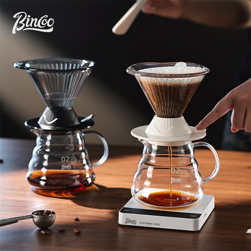 Bincoo cốc thông minh Mỹ phin cà phê tay-đổ cà phê thủy tinh bộ lọc nhỏ giọt tách trà ngâm bộ pha cà phê công cụ
